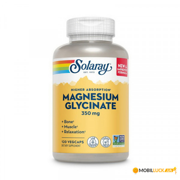  Solaray Magnesium Glycinate 350 mg 120 veg caps