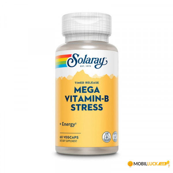  Solaray Mega Vitamin-B Stress 60 veg caps