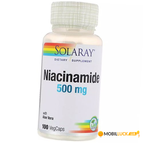 ͳ Niacinamide 500 Solaray 100 vegcaps (36411070)