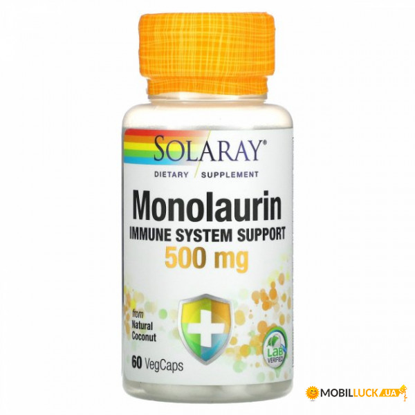  Solaray (Monolaurin Supplement) 500  60  