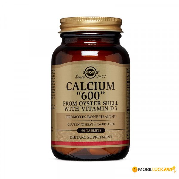  Solgar Calcium 600 with vitamin D3 60 tabs