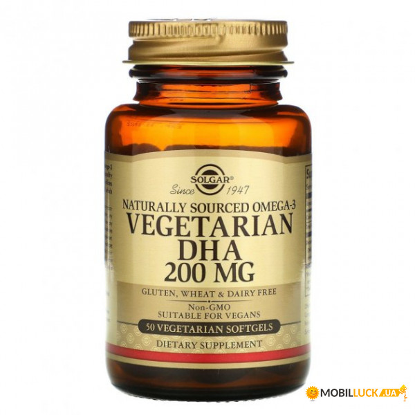   3    Solgar (Naturally Sourced Omega-3 Vegetarian DHA) 200  50 '   (SOL-34845)