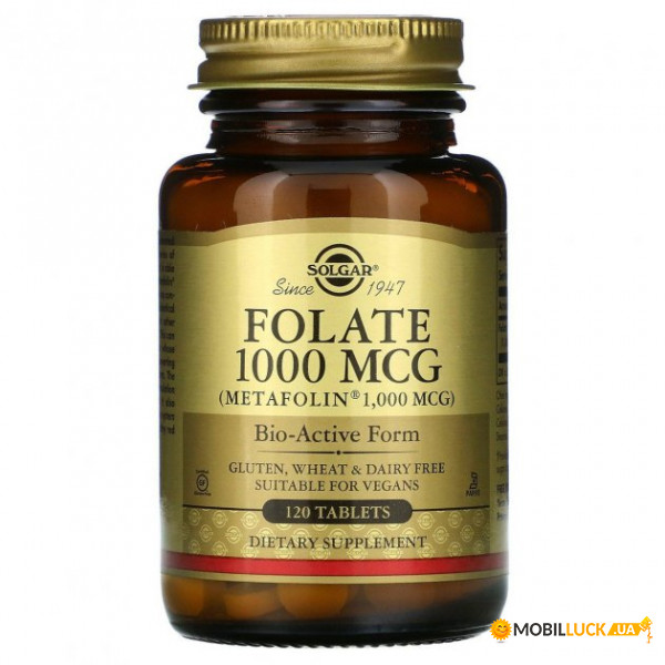  Solgar (Folate As Metafolin) 1000  120  (SOL-53596)