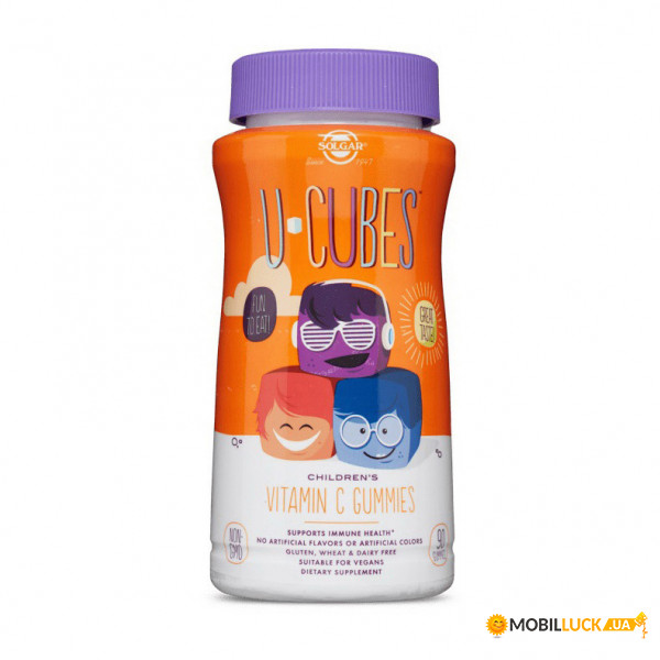  Solgar U-Cubes Childrens Vitamin C 90 gummies