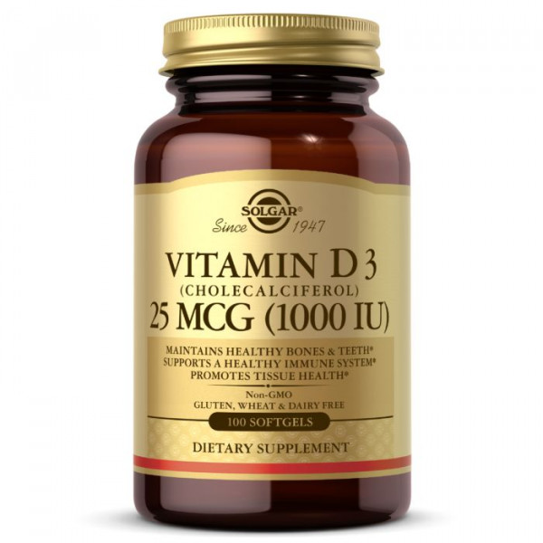    Solgar Vitamin D3 (Cholecalciferol) 25 mcg 100  