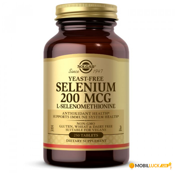 ³   Solgar Yeast-Free Selenium 200 mcg 250 