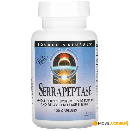  Source Naturals (Serrapeptase) 120 000 SPU 120  (SNS-01950)