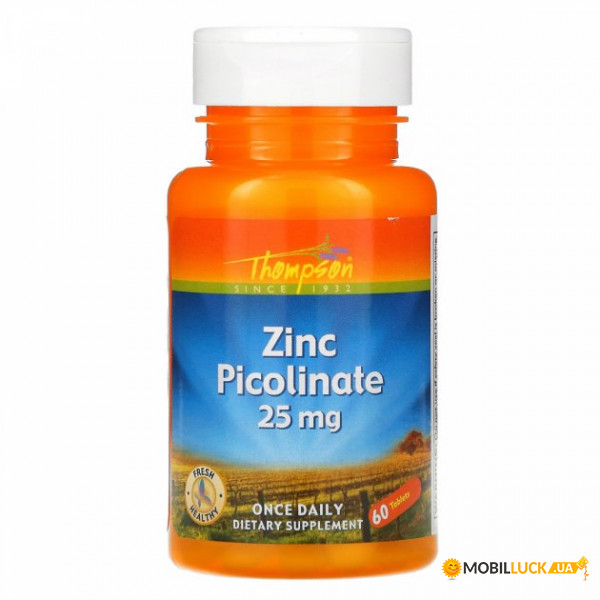 ϳ , Zinc Picolinate, Thompson, 25 , 60 