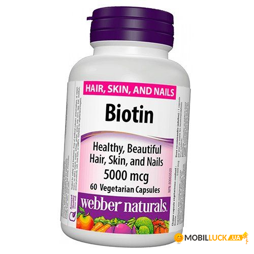  Webber Naturals Biotin 5000 60 (36485015)