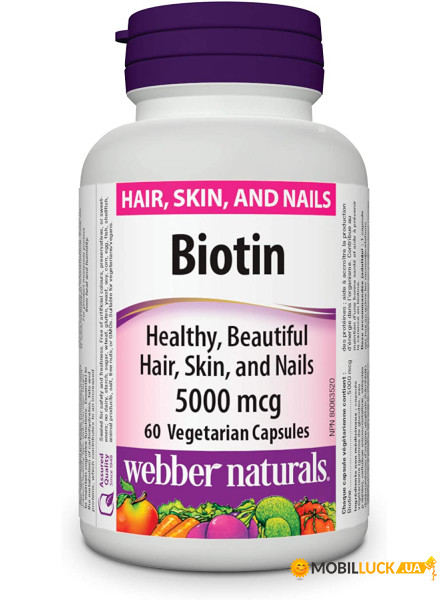  Webber Naturals Biotin 60  (4384303463)