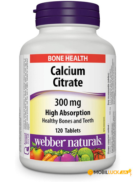  Webber Naturals Calcium Citrate 120  (4384303432)