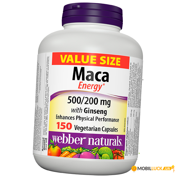    Webber Naturals Maca Energy with Ginseng 150 (71485013)