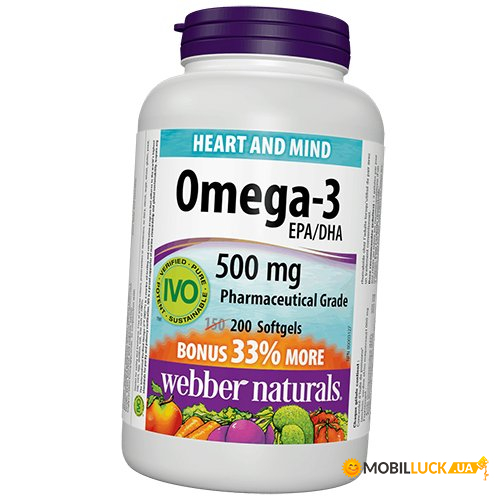 Omega Webber Naturals Omega-3 500 200   (67485002)