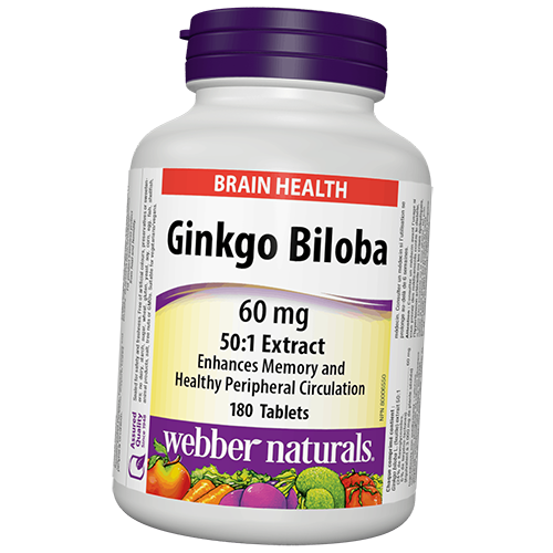  Webber Naturals Ginkgo Biloba 60 180 (71485004)