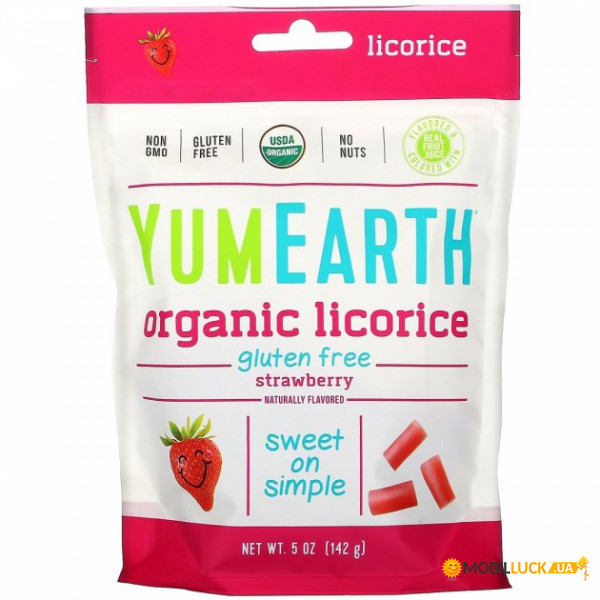       YumEarth (Organic Licorice Strawberry) 142 