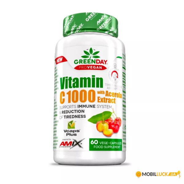 ³   Amix Nutrition GreenDay ProVegan Vitamin C 1000 mg with Acerola 60 