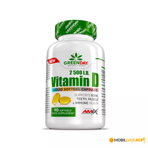 ³   Amix Nutrition GreenDay Vitamin D3 2500 IU 90 