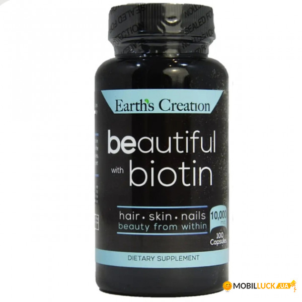  Earths Creation Beautiful Biotin 10000 mcg 100  