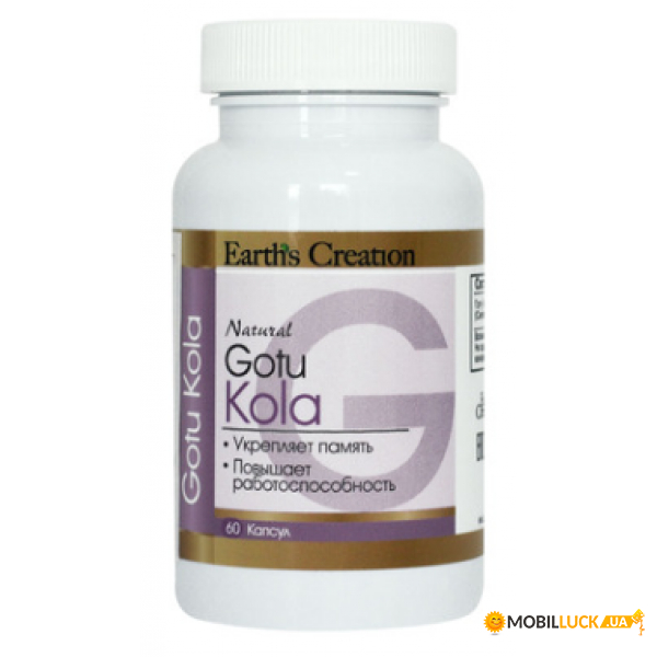  Earths Creation Gotu Kola 500 mg 60  