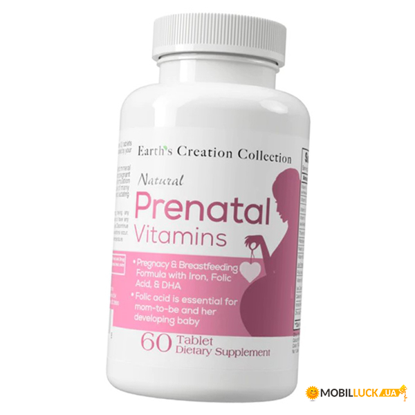   Earths Creation Natural Prenatal Vitamins 60 (36604012)