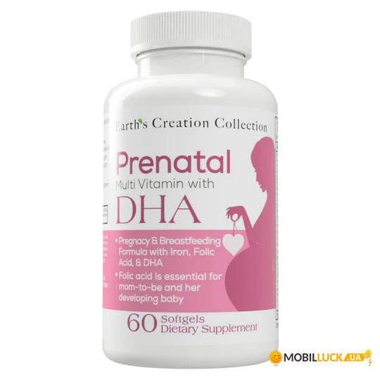   Earths Creation Prenatal Plus DHA 60 