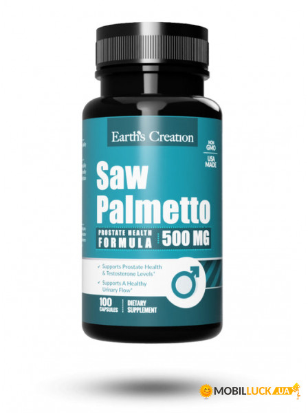  Earths Creation Saw Palmetto 500 mg 100  