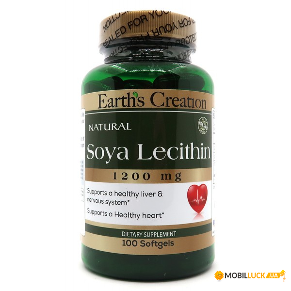  Earths Creation Soya Lecithin 1200 mg 100  