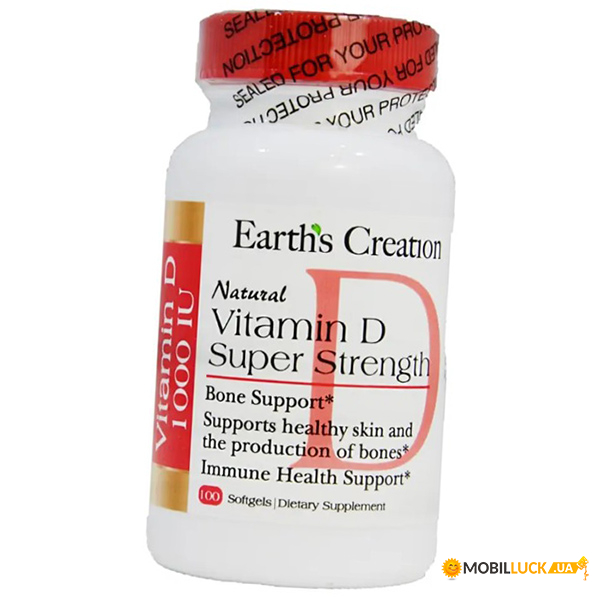 ³ 3 Earths Creation Vitamin D3 1000 100 (36604001)