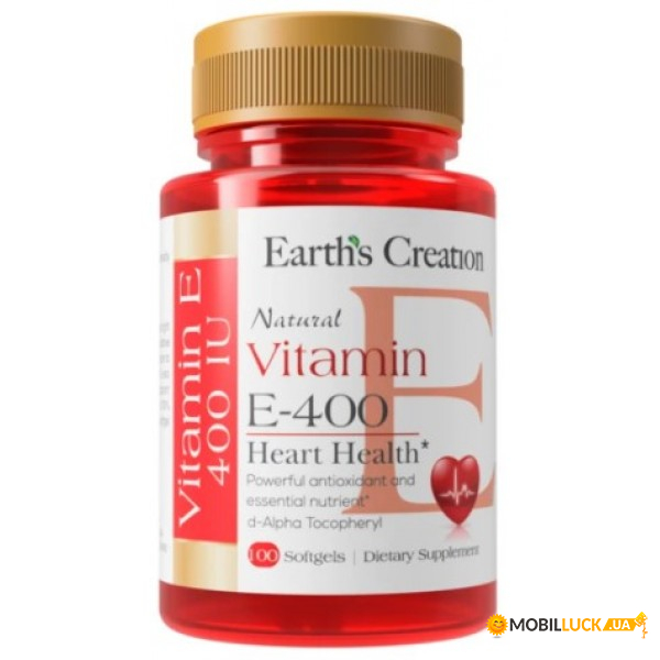  Earths Creation Vitamin E 268 D-alpha 100  