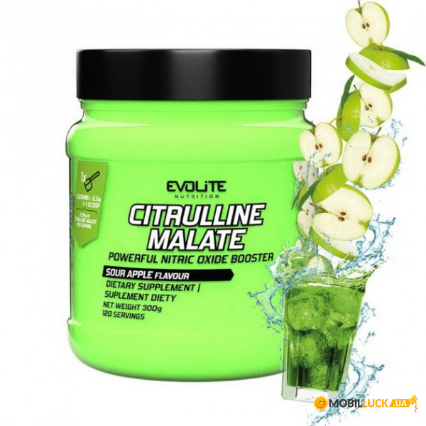  Evolite Nutrition Citrulline Malate 300 g sour apple