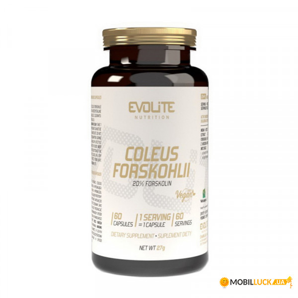  Evolite Nutrition Coleus Forskohlii 60 caps