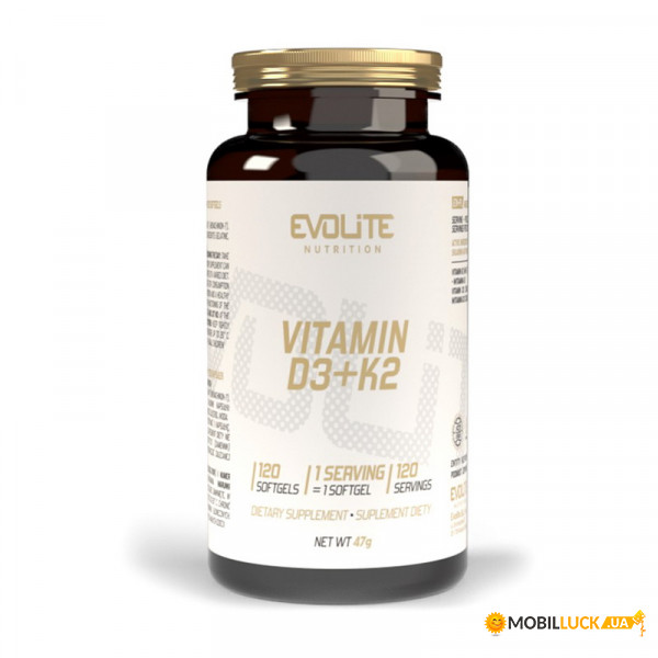  Evolite Nutrition D3+K2 120 sgels