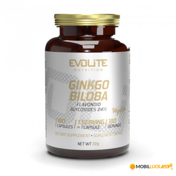  Evolite Nutrition Ginkgo Biloba 180 veg caps