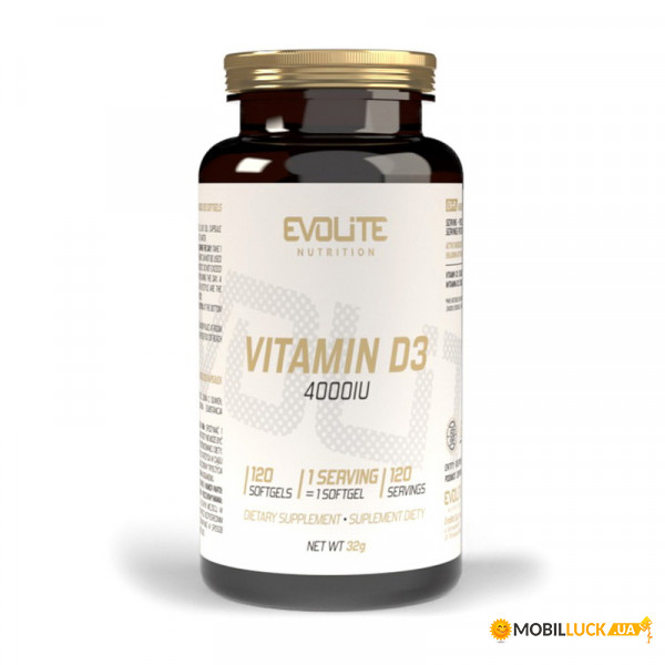  Evolite Nutrition Vitamin D3 4000 IU 120  