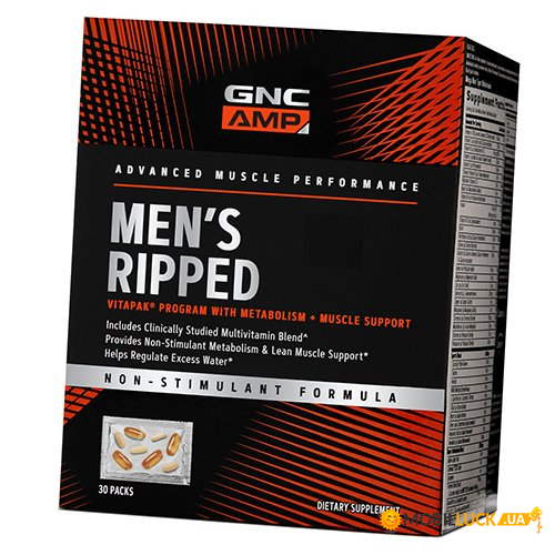    GNC AMP Mens Ripped Vitapak 30 (36120185)