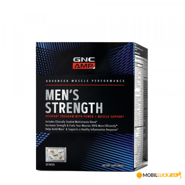  GNC AMP Mens Strength Vitapak 30  