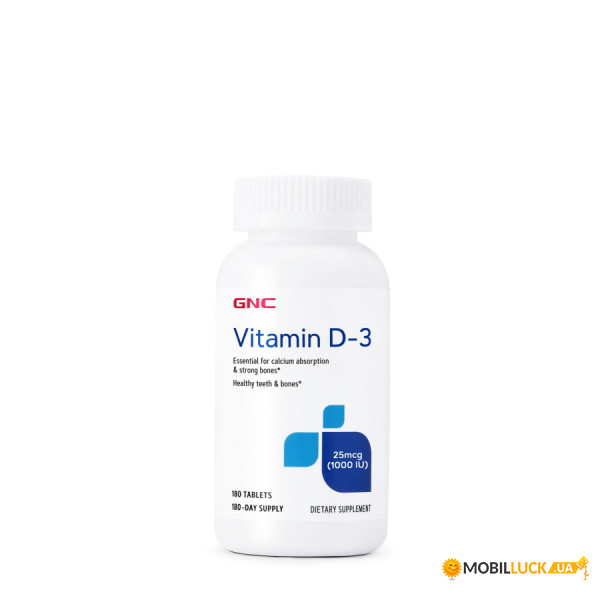 ³   GNC Vitamin D3 1000 IU 180 