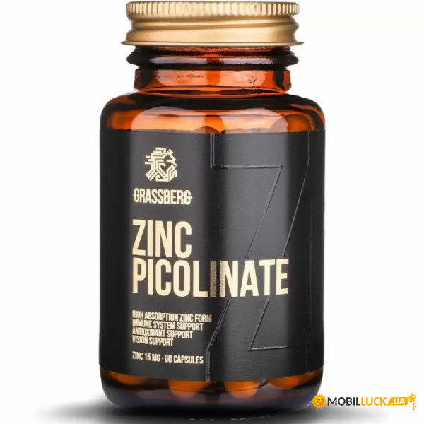  Grassberg Zinc Picolinate 15 mg 60 