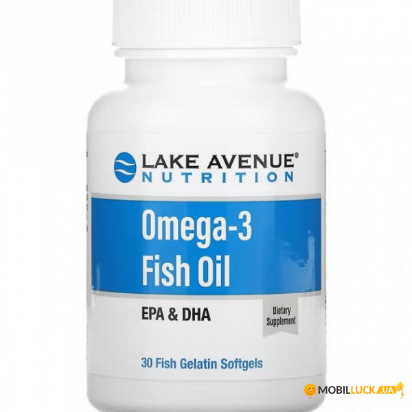 -3   Lake Avenue Nutrition (Omega-3 Fish Oil) 1250  30 