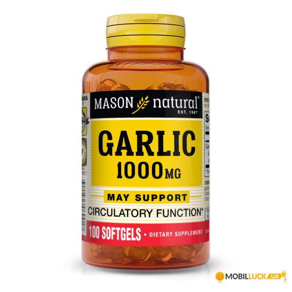 ³ Mason Natural Garlic Oil 1000 mg 100  