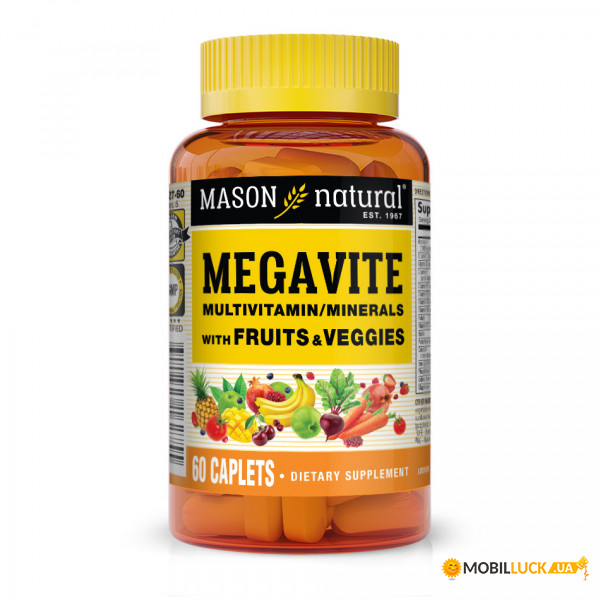  Mason Natural Megavite Fruits Veggies 60  