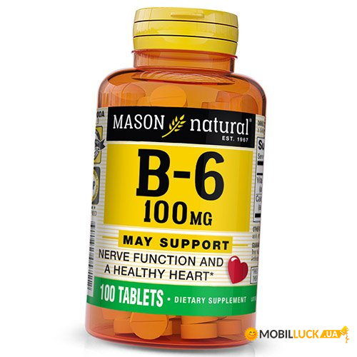  6 Mason Natural  Vitamin B-6 100 100 (36529006)