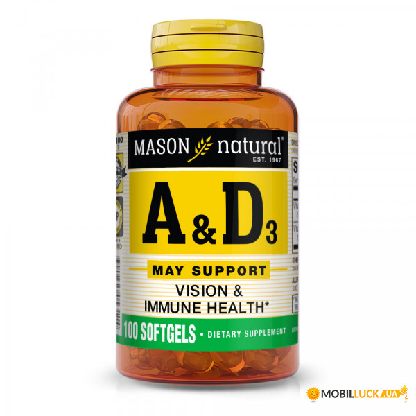  Mason Natural Vitamin A D3 100  