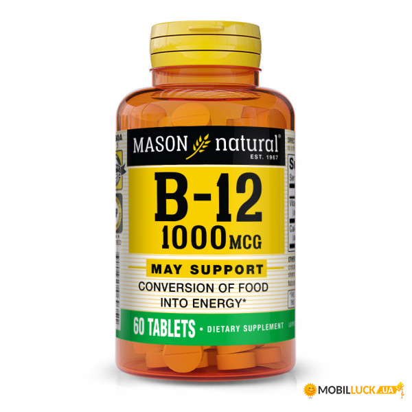  Mason Natural Vitamin B12 1000 mcg 60  