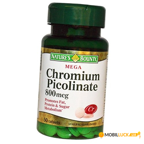   Natures Bounty Chromium Picolinate 800 50 (36527003)