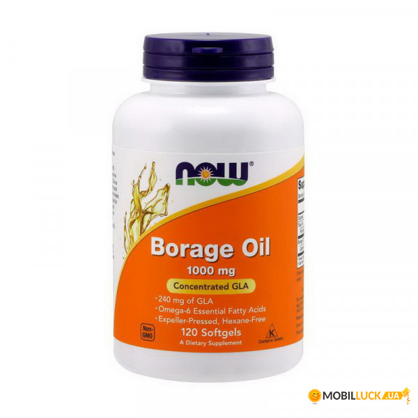  NOW Borage Oil 1000 mg 120 softgels