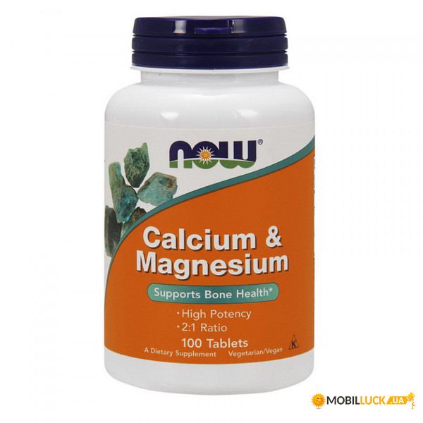  NOW Calcium & Magnesium 100 tabs