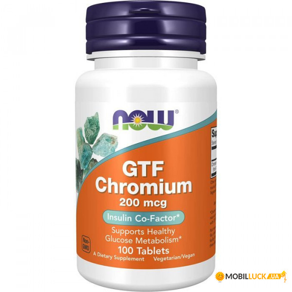  NOW GTF Chromium 200 mcg 100 tab