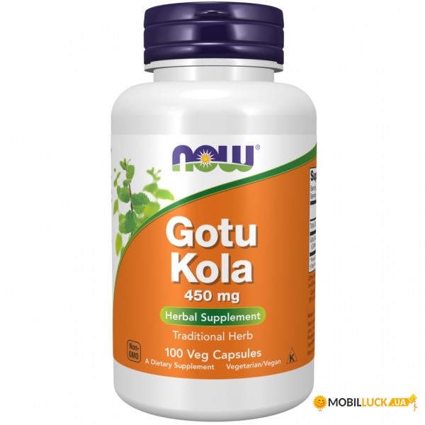  NOW Gotu Kola 450 mg 100 veg caps