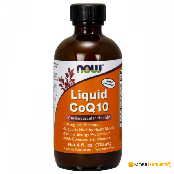  NOW Liquid CoQ10 118 ml orange